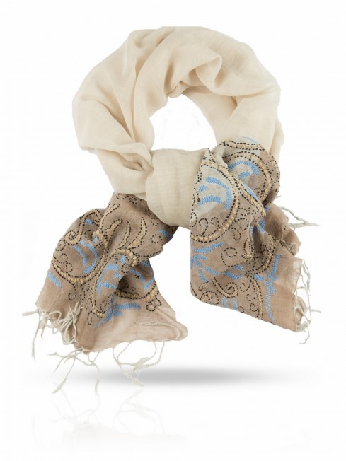 Палантин Женский ZW.EMB/BEIGE.MULT